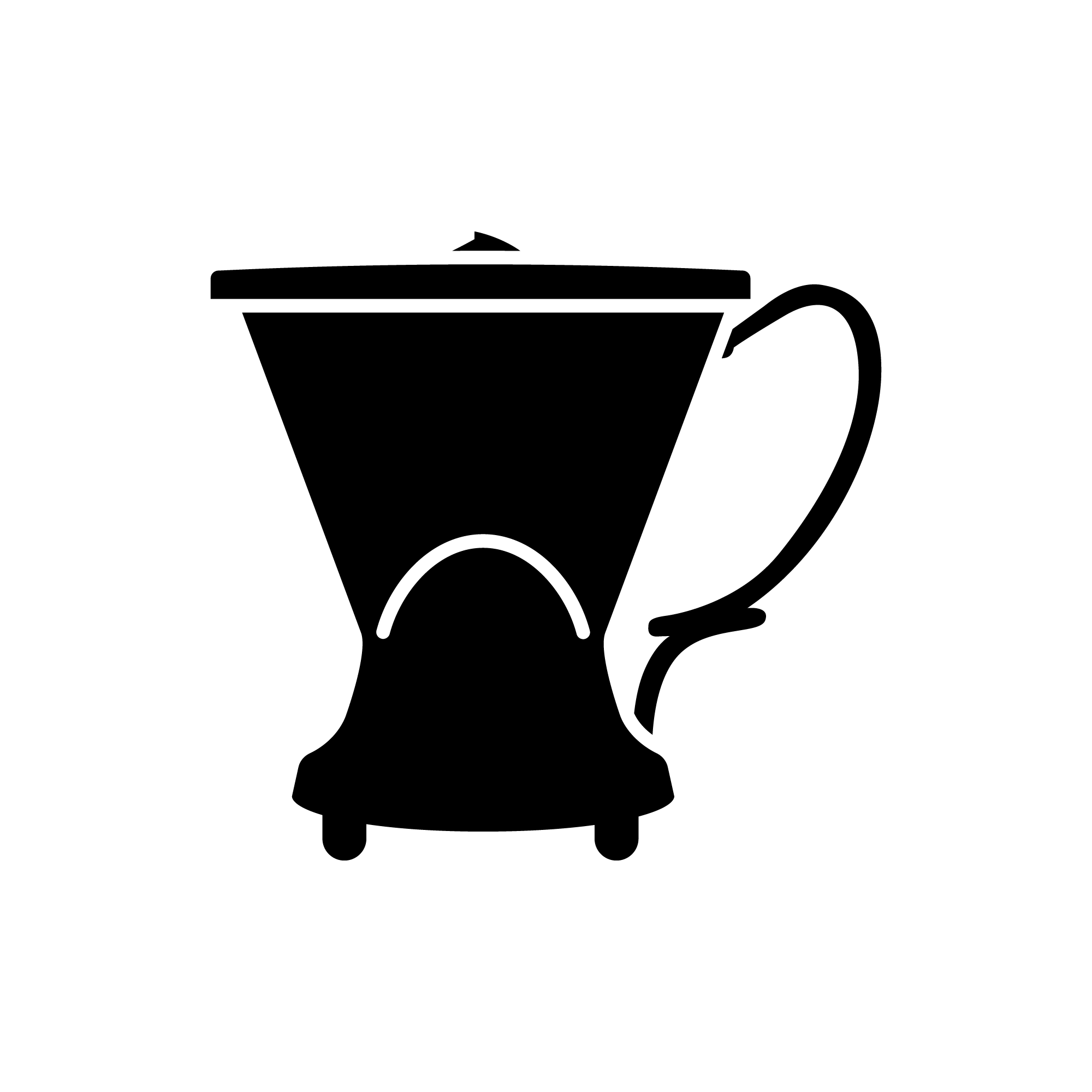 Black icon of a clever dripper on a white background