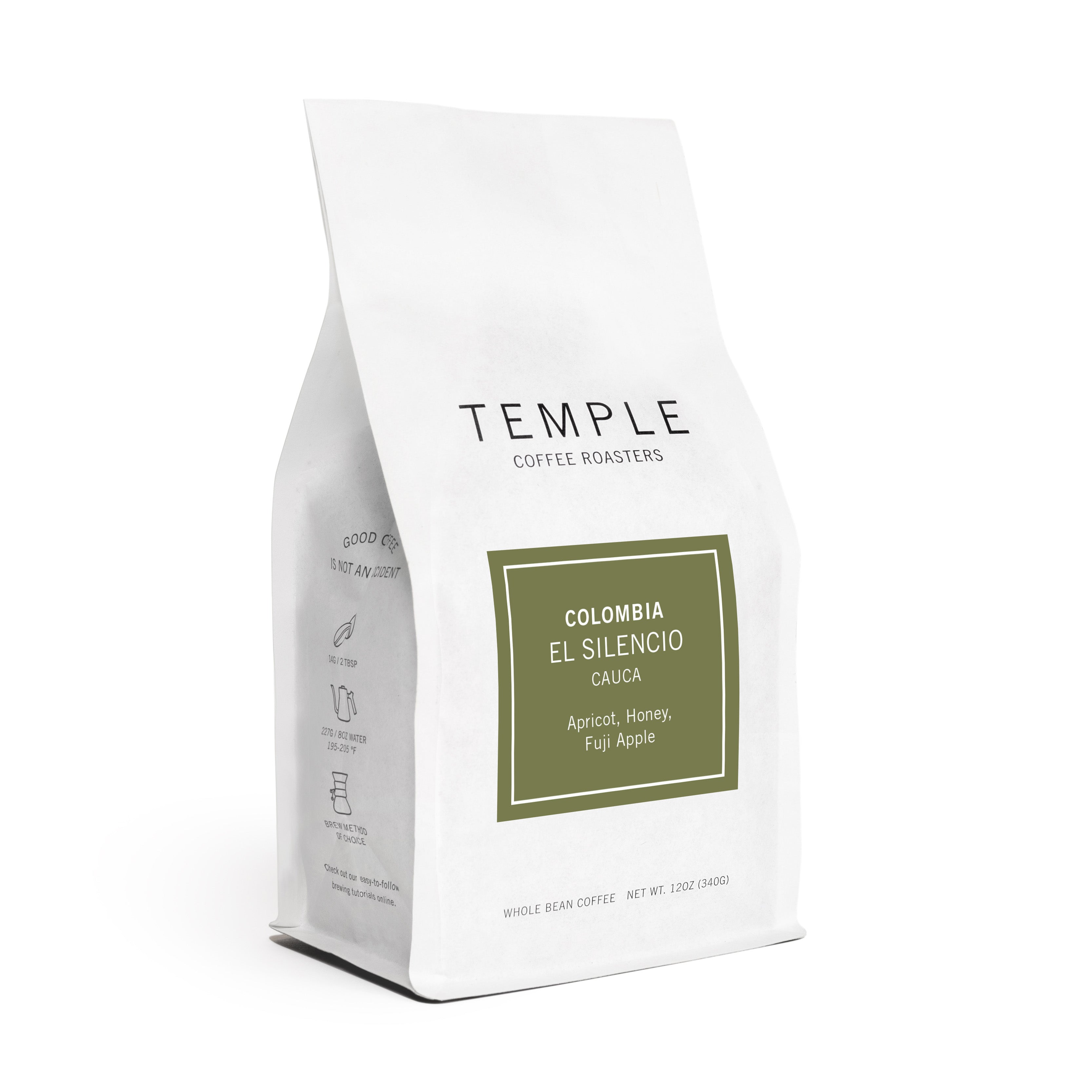 Bag of Colombia El Silencio coffee. 