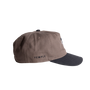 Brown cap with black visor on a white background