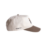 Two-tone cap with 'Temple' branding on a white background