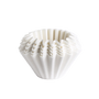 White coffee filter on a white background