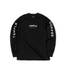 Black long-sleeve shirt with 'Temple Coffee' branding on a white background