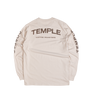 Offwhite long-sleeve shirt with 'Temple Coffee Roasters' branding on a white background