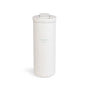 White tumbler with 'TEMPLE' branding on a white background