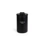 Black insulated mug with 'TEMPLE EST 2008' branding on a white background