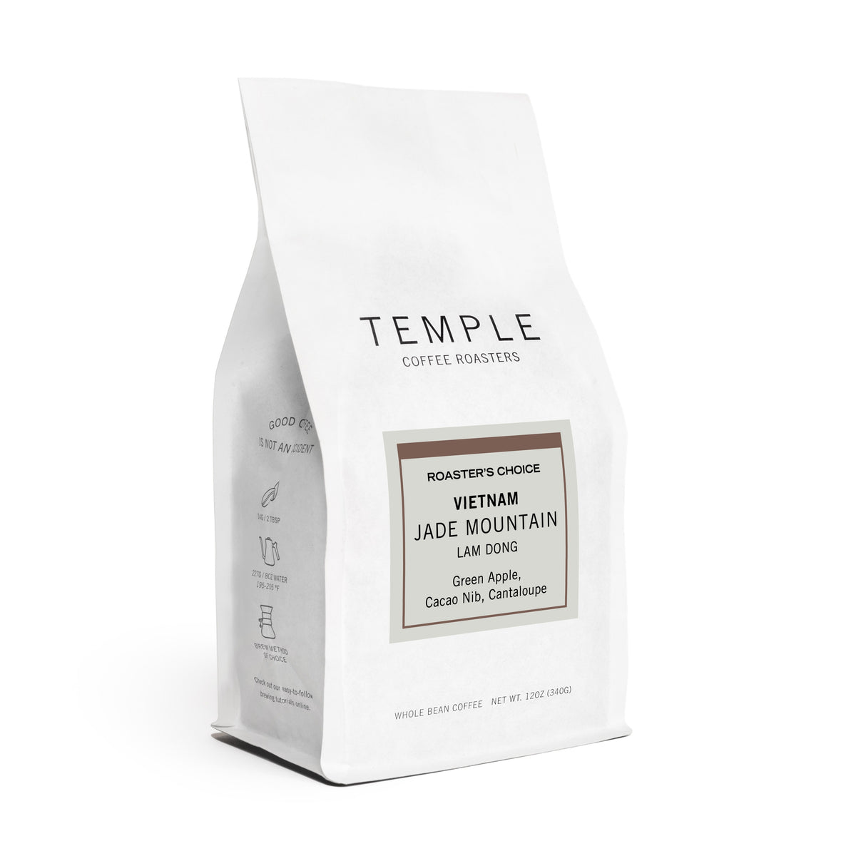 Bag of Vietnam Jade Mountain Roaster's Choice coffee with subscribe and ship free emblem. 